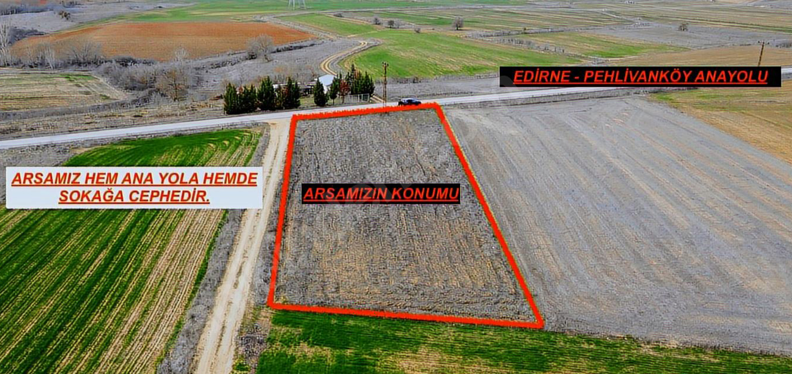 Pehlivanköy Kumköy'de 2.207 m² Satılık Arsa