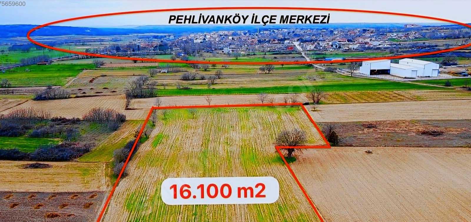 Kırklareli Pehlivanköy İlçe Merkezi Satılık Tarla